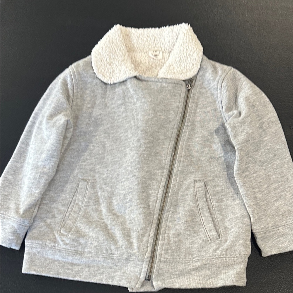 GAP Gray toddler sherpa Jacket .